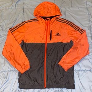 Adidas Orange Windbreaker